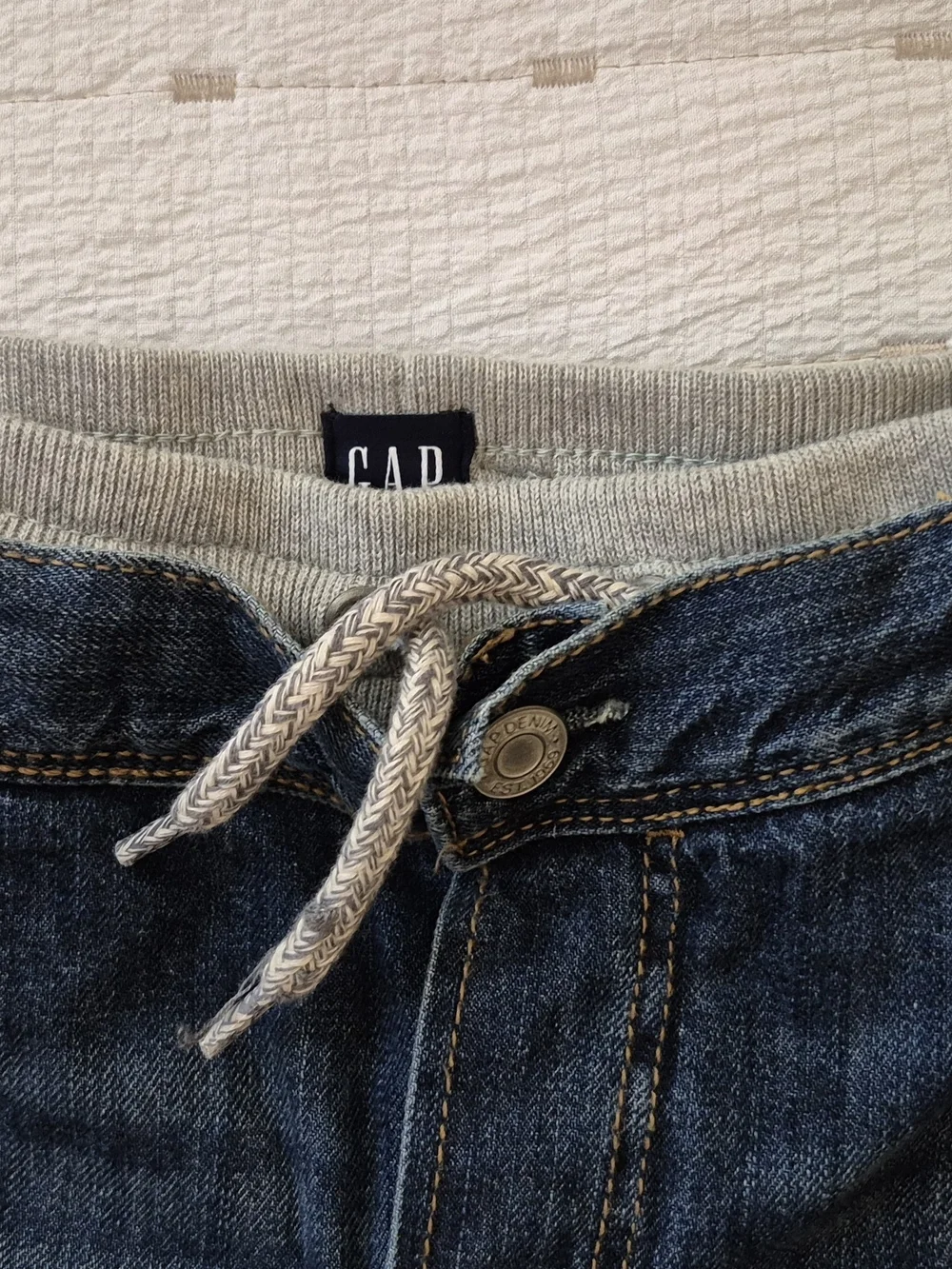 GAP Kids Dark Blue Elastic-Waist Denim Shorts